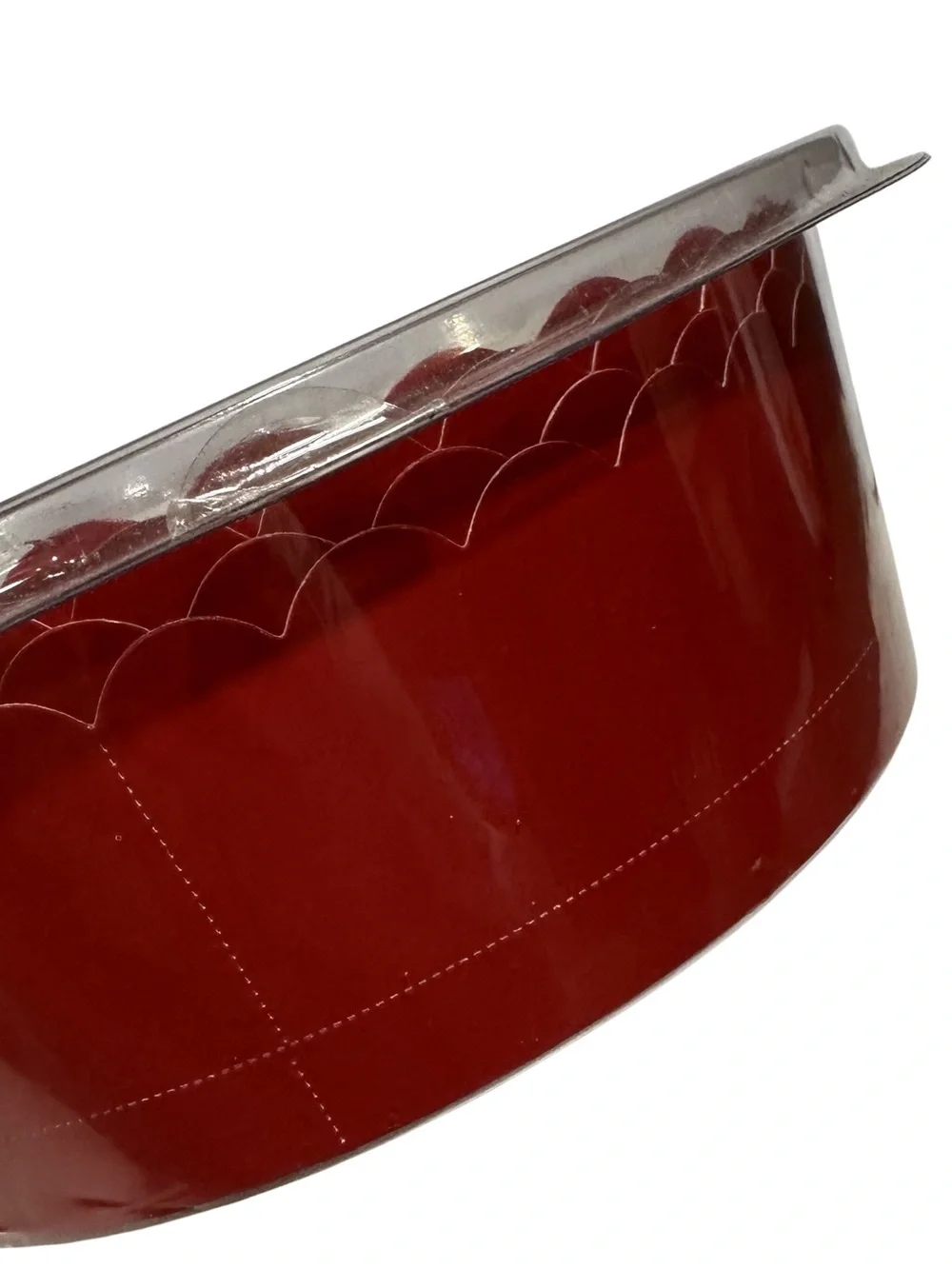 Williams-Sonoma 4 Pack Red Paper Bundt Cake Baking Pans Red Scalloped Oven Safe